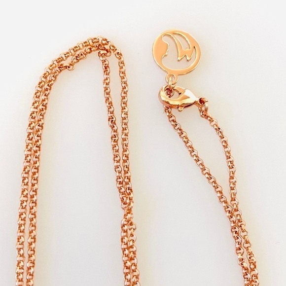 Necklace Rose Gold Plated with Hallow Ball 36” - Picture 4 of 8
